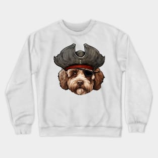 Funny Pirate Lagotto Romagnolo Dog Crewneck Sweatshirt